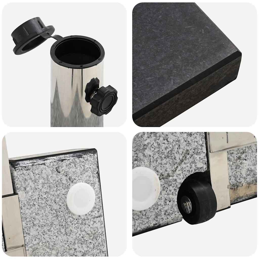 Base per ombrellone Nero 41 x 41 x 37 cm Granito - homemem39