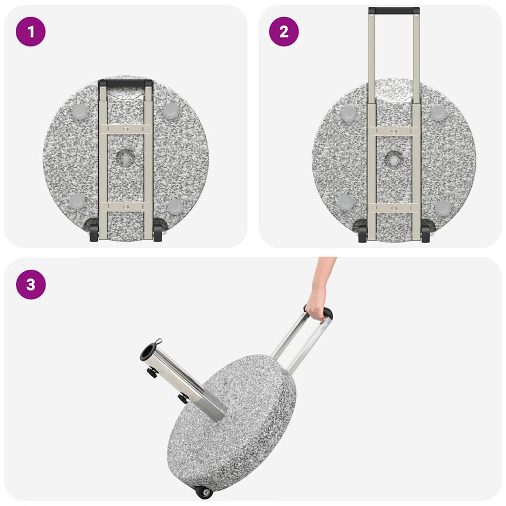 Base per ombrellone Grigio 45 x 45 x 37.5 cm Granito - homemem39