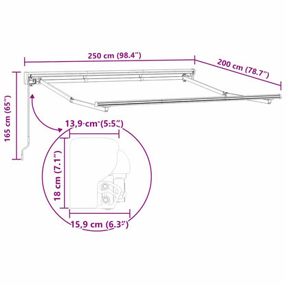 Struttura della tenda Regolabile Bianco 2,5 x 2 m Acciaio | homemem39