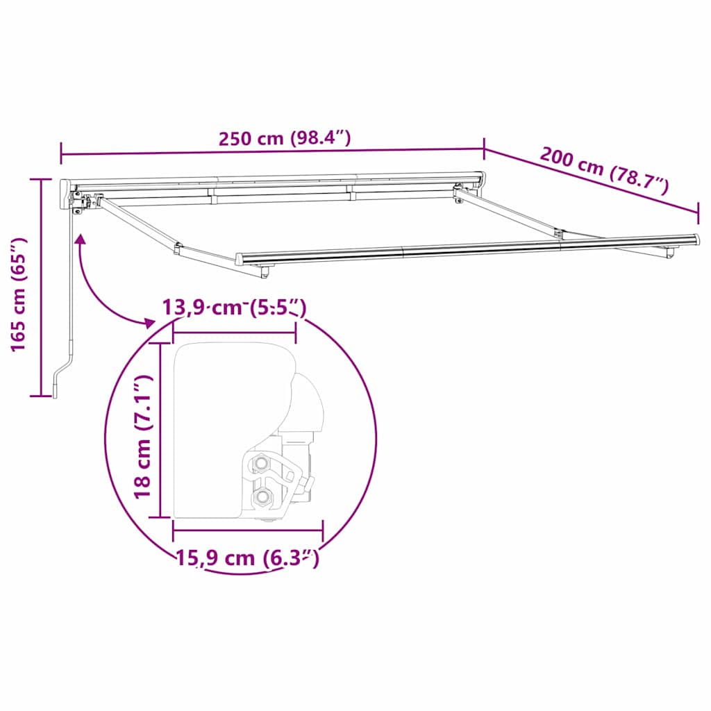 Struttura della tenda Bianco 2,5 x 2 m