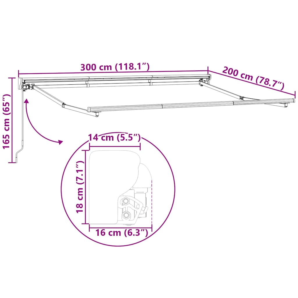 Struttura della tenda Regolabile Bianco 3 x 2 m Acciaio | homemem39