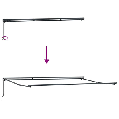 Struttura della tenda Regolabile Antracite 5 x 3 m Acciaio