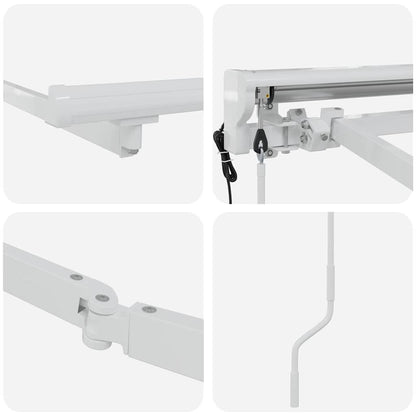 Struttura della tenda Regolabile Bianco 2,5 x 2 m Acciaio