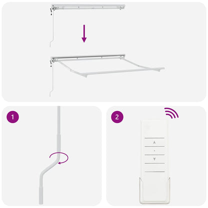 Struttura della tenda Regolabile Bianco 2,5 x 2 m Acciaio