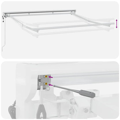 Struttura della tenda Regolabile Bianco 2,5 x 2 m Acciaio
