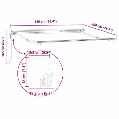 Struttura della tenda Regolabile Bianco 2,5 x 2 m Acciaio | homemem39
