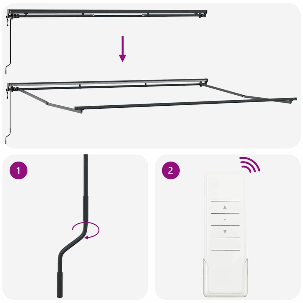 Struttura della tenda Antracite 4,5 × 3 m