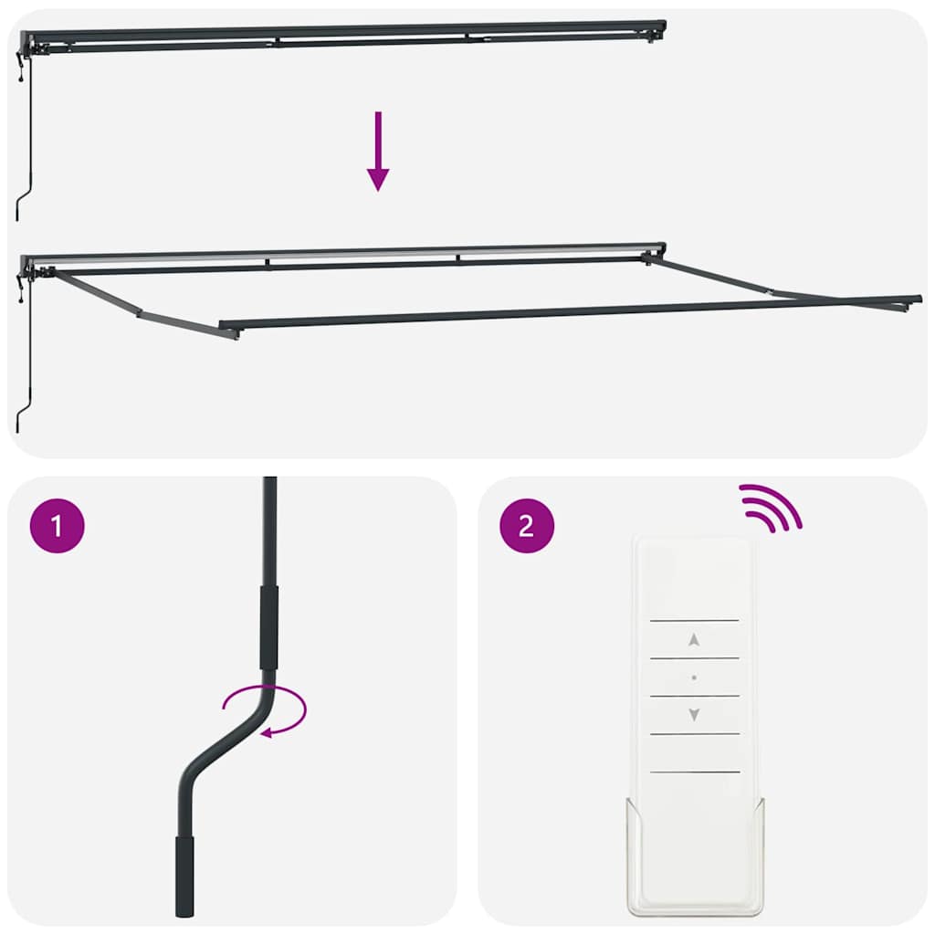 Struttura della tenda Antracite 5 x 3 m