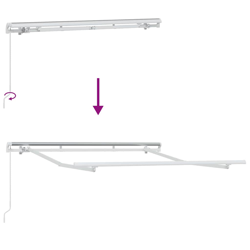 Struttura della tenda Bianco 2,5 x 2 m Metallo