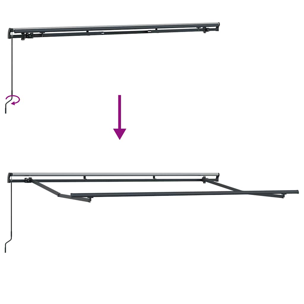 Struttura della tenda Antracite 3,5 x 2 m Metallo