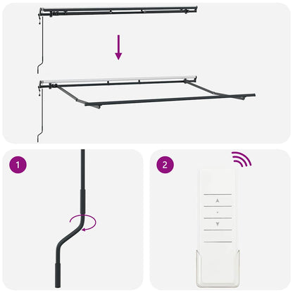 Struttura della tenda Antracite 3,5 x 2 m Metallo