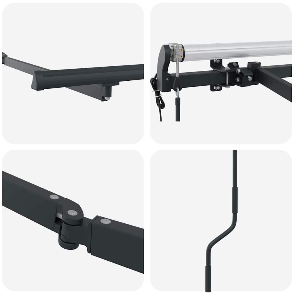 Struttura della tenda Antracite 4 x 2 m Metallo
