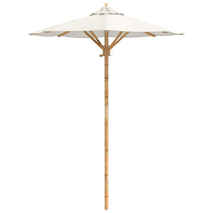 Ombrello da giardino Bianco Crema Ø 150 x 210 cm Bambù | homemem39
