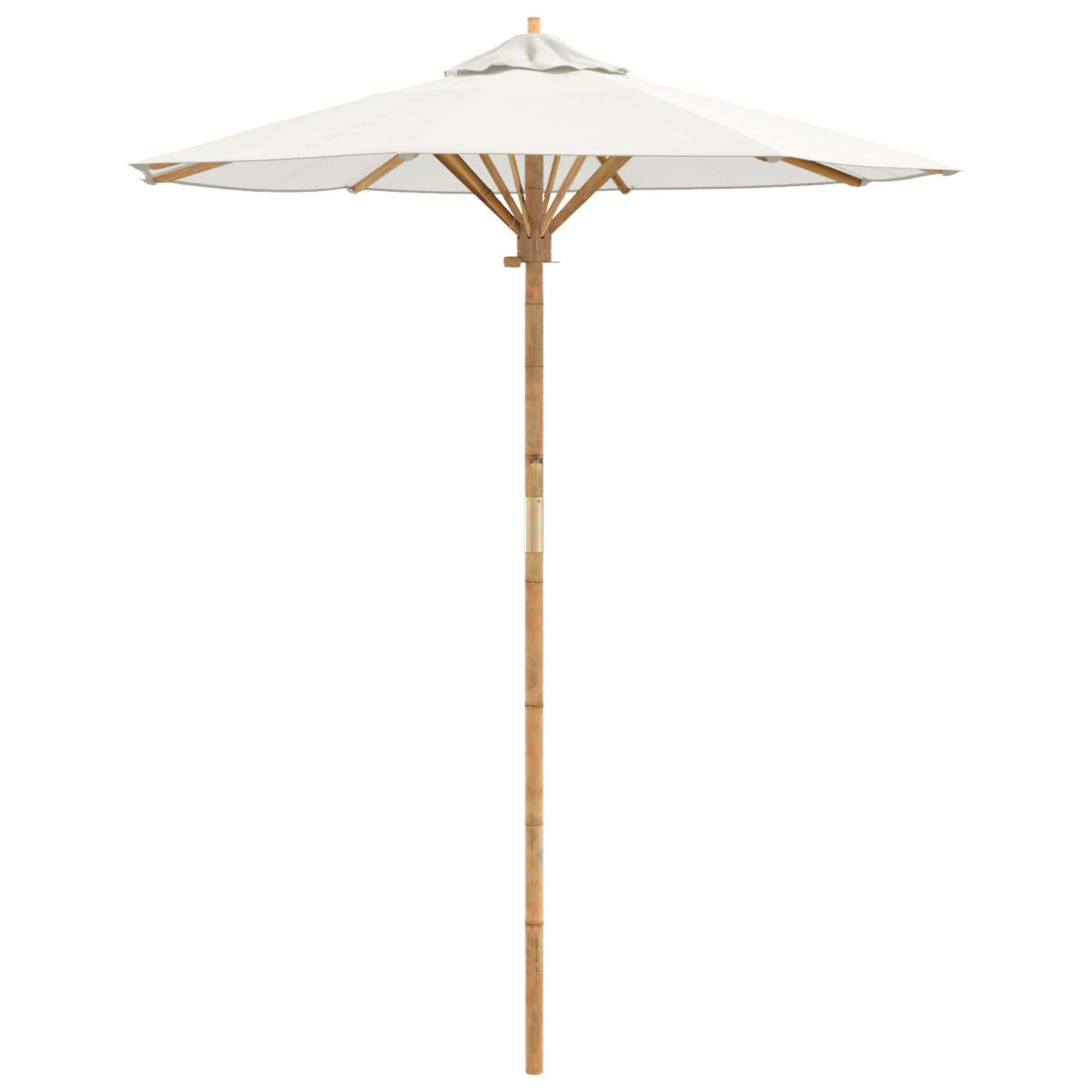 Ombrello da giardino Bianco Crema Ø 180 x 230 cm Bambù | homemem39