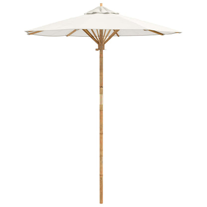Ombrello da giardino Bianco Crema Ø 180 x 230 cm Bambù