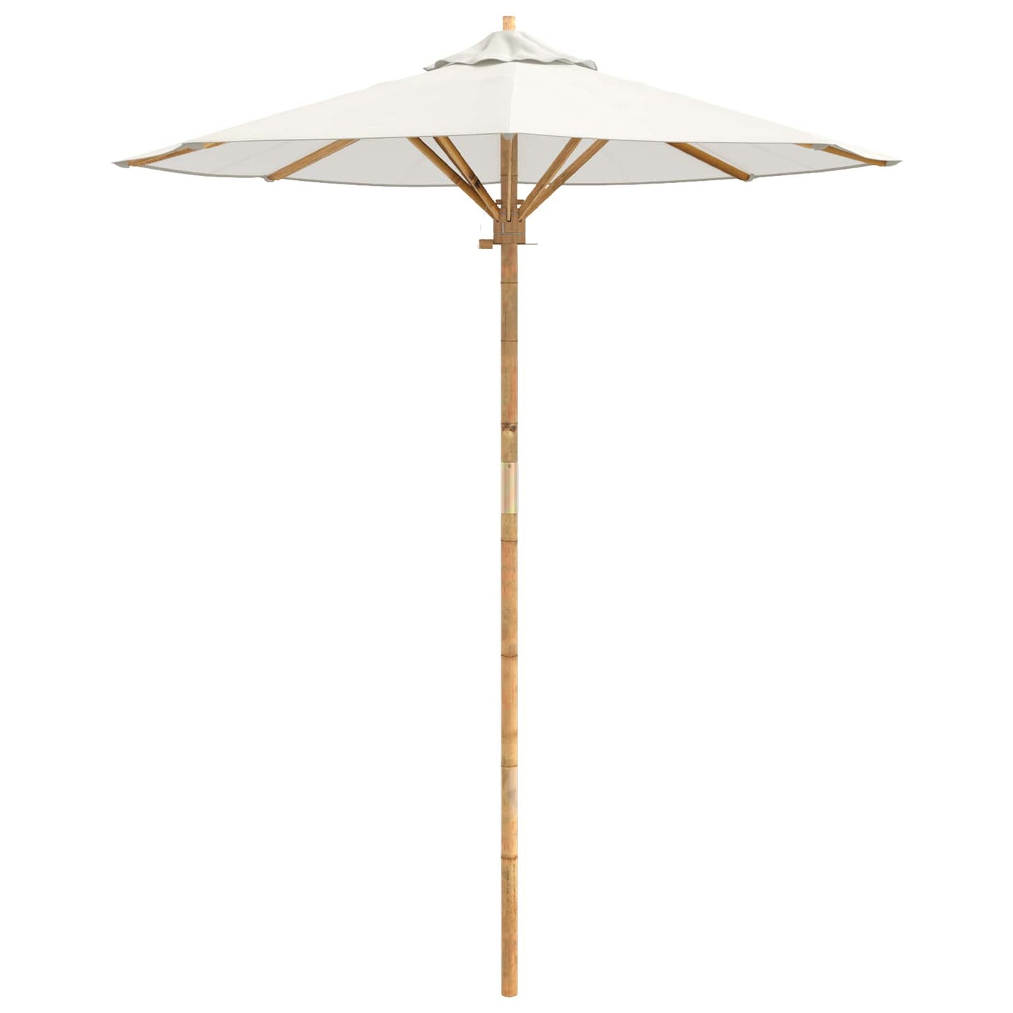 Ombrello da giardino Bianco Crema Ø 180 x 230 cm Bambù | homemem39