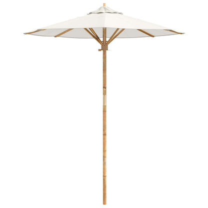 Ombrello da giardino Bianco Crema Ø 180 x 230 cm Bambù | homemem39