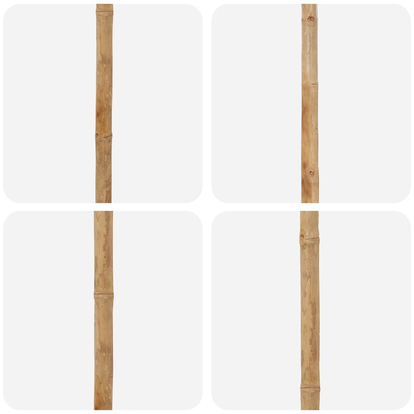 Ombrello da giardino Bianco Crema Ø 217 x 230 cm Bambù | homemem39