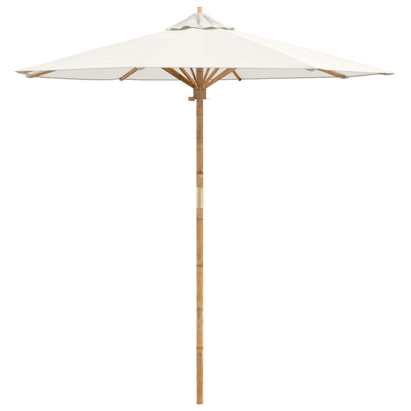 Ombrello da giardino Bianco Crema Ø 217 x 230 cm Bambù | homemem39