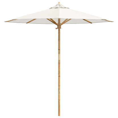 Ombrello da giardino Bianco Crema Ø 217 x 230 cm Bambù | homemem39