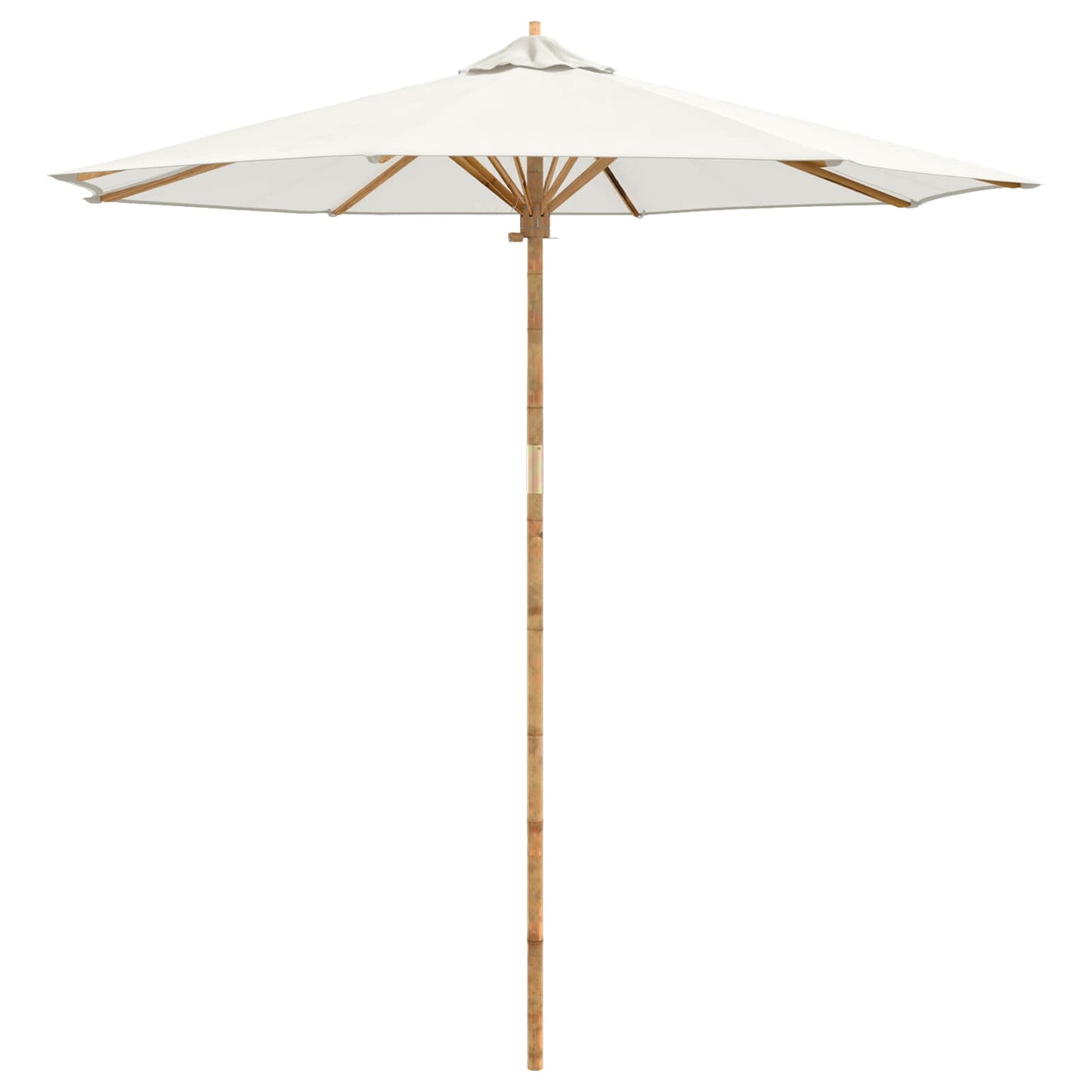 Ombrello da giardino Bianco Crema Ø 240 x 260 cm Bambù | homemem39