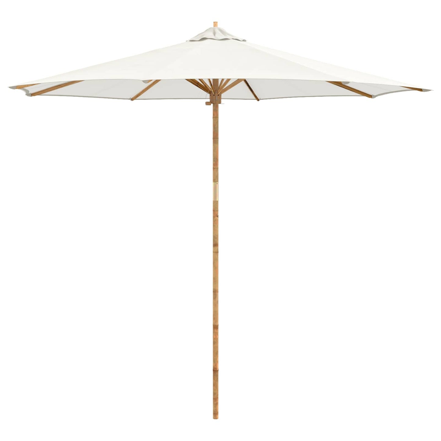 Ombrello da giardino Bianco Crema Ø 270 x 260 cm Bambù | homemem39