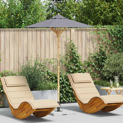 Ombrello da giardino Grigio scuro Ø 150 x 210 cm Bambù | homemem39