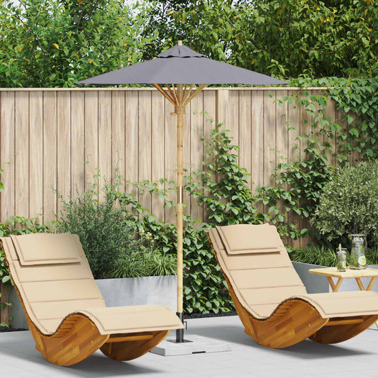 Ombrello da giardino Grigio scuro Ø 150 x 210 cm Bambù | homemem39