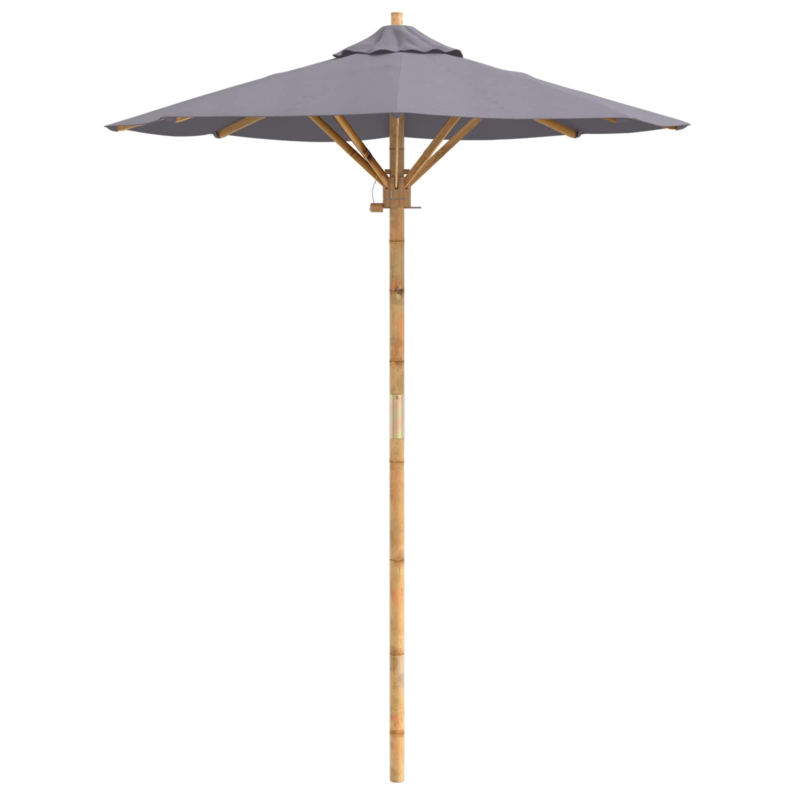 Ombrello da giardino Grigio scuro Ø 150 x 210 cm Bambù | homemem39