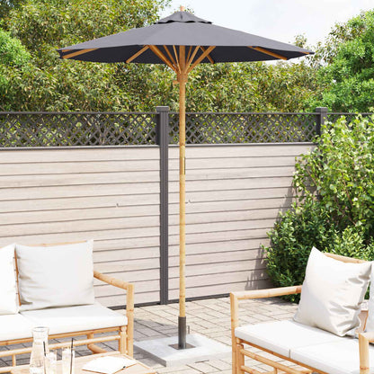 Ombrello da giardino Grigio scuro Ø 180 x 230 cm Bambù