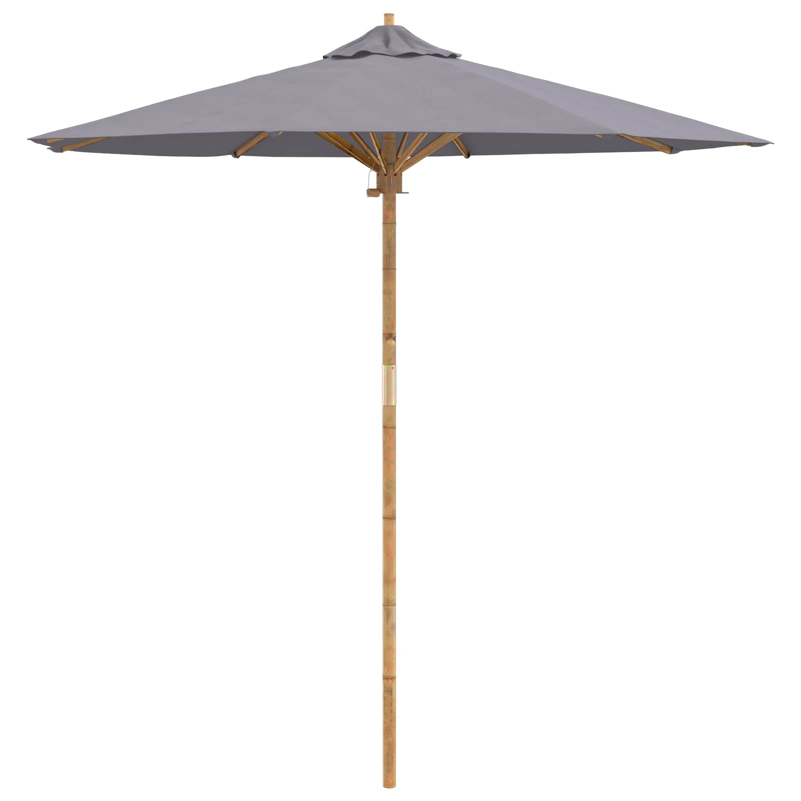 Ombrello da giardino Grigio scuro Ø 217 x 230 cm Bambù | homemem39
