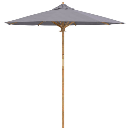 Ombrello da giardino Grigio scuro Ø 217 x 230 cm Bambù | homemem39