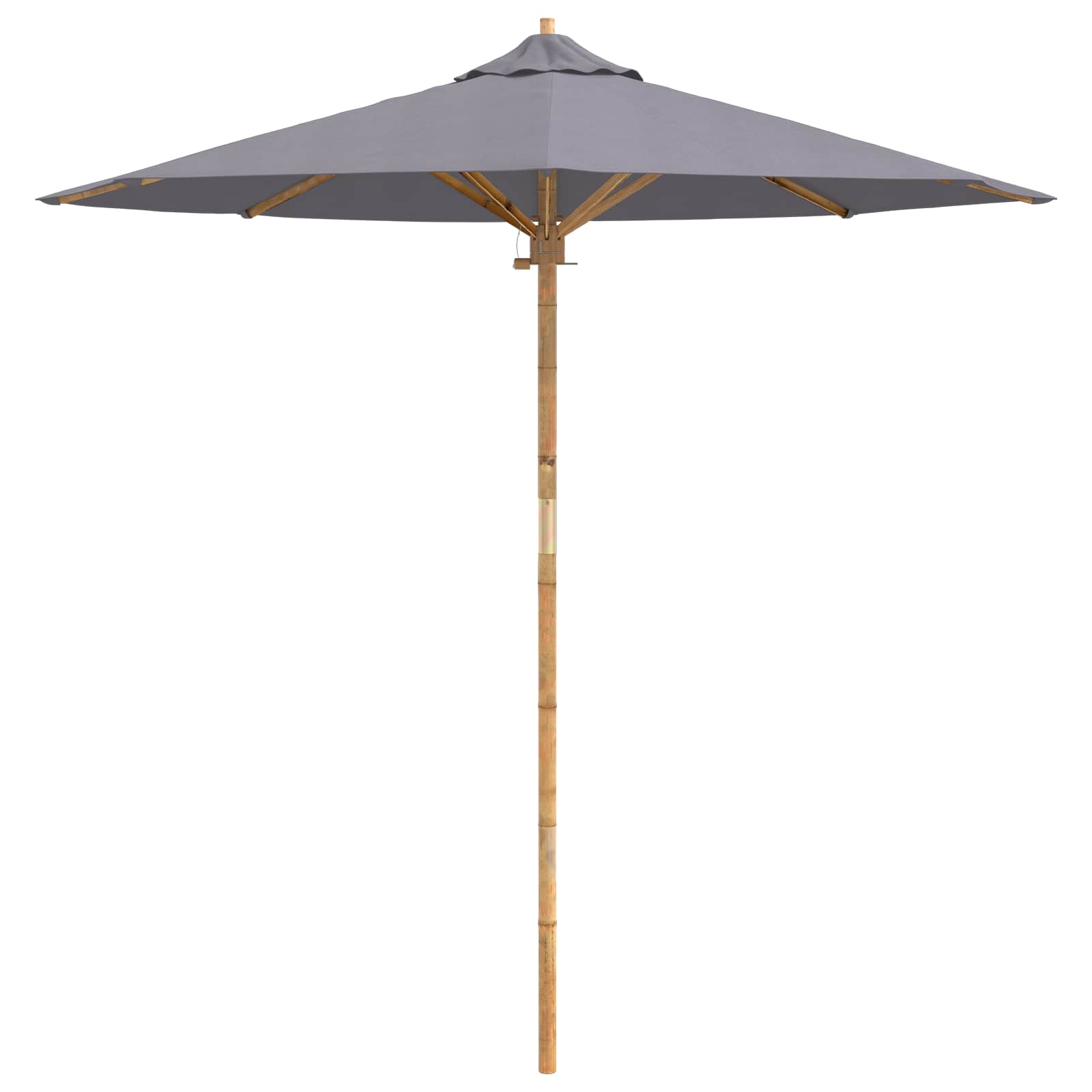 Ombrello da giardino Grigio scuro Ø 217 x 230 cm Bambù | homemem39