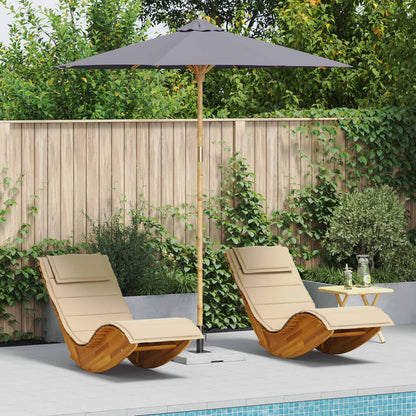 Ombrello da giardino Grigio scuro Ø 240 x 260 cm Bambù | homemem39