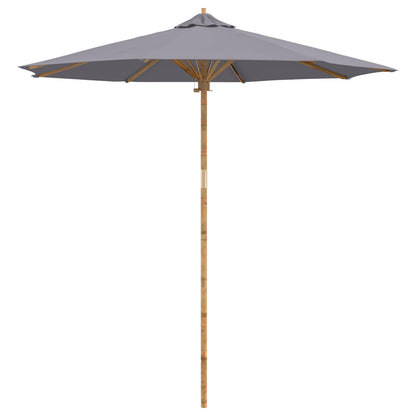Ombrello da giardino Grigio scuro Ø 240 x 260 cm Bambù | homemem39