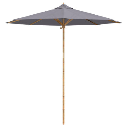 Ombrello da giardino Grigio scuro Ø 240 x 260 cm Bambù | homemem39