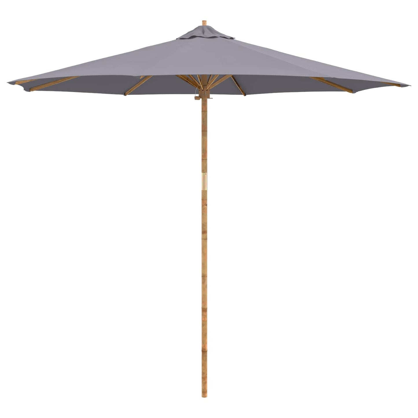 Ombrello da giardino Grigio scuro Ø 270 x 260 cm Bambù | homemem39