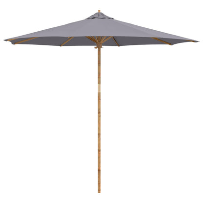 Ombrello da giardino Grigio scuro Ø 270 x 260 cm Bambù | homemem39