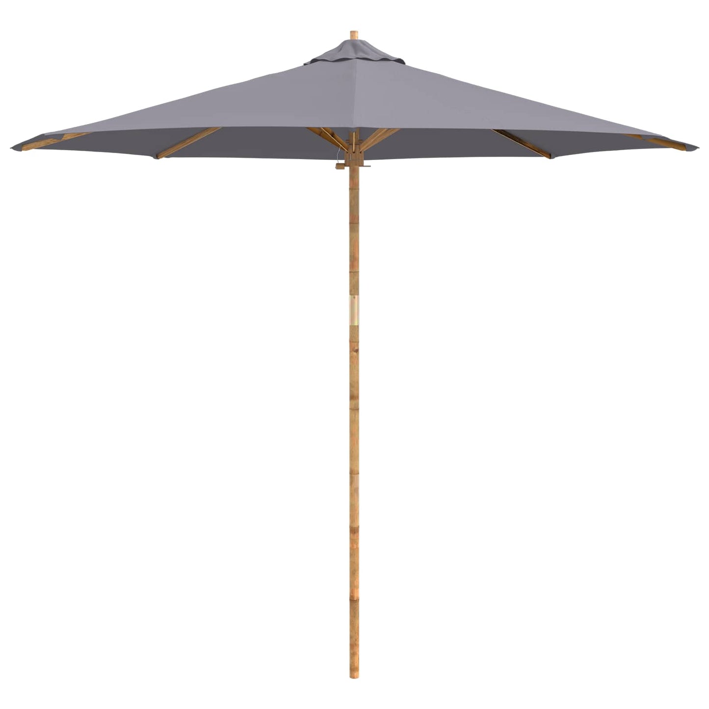 Ombrello da giardino Grigio scuro Ø 270 x 260 cm Bambù | homemem39