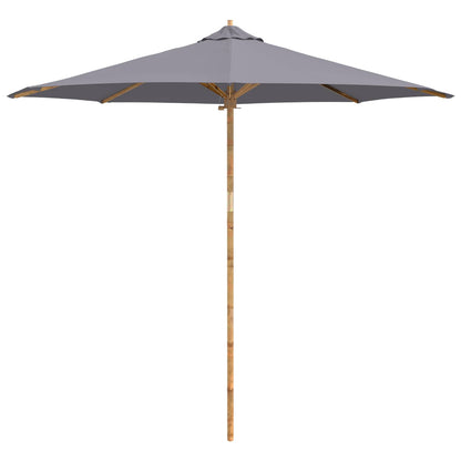 Ombrello da giardino Grigio scuro Ø 270 x 260 cm Bambù | homemem39
