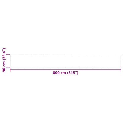 Paravento da Balcone Rosso 90x800 cm 100% Poliestere Oxford | homemem39