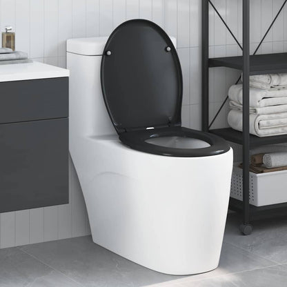 Sedile del WC Nero 47 x 37 x 4 cm Duroplast