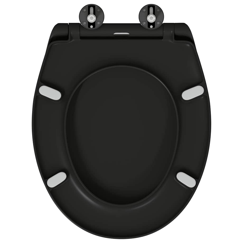 Sedile del WC Nero 47 x 37 x 4 cm Duroplast