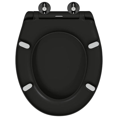 Sedile del WC Nero 47 x 37 x 4 cm Duroplast