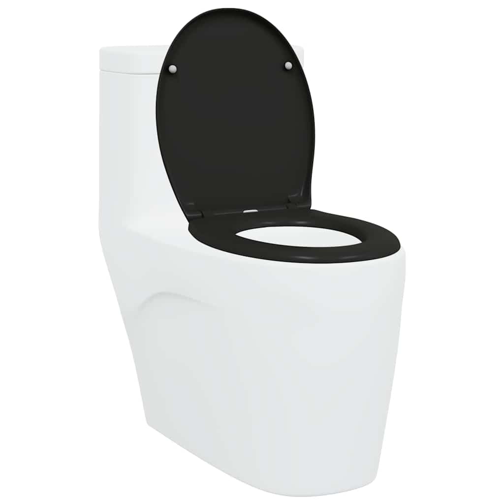 Sedile del WC Nero 47 x 37 x 4 cm Duroplast