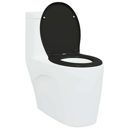 Sedile del WC Nero 47 x 37 x 4 cm Duroplast