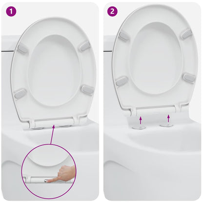 Sedile del WC Bianco 47 x 37 x 4 cm Duroplast