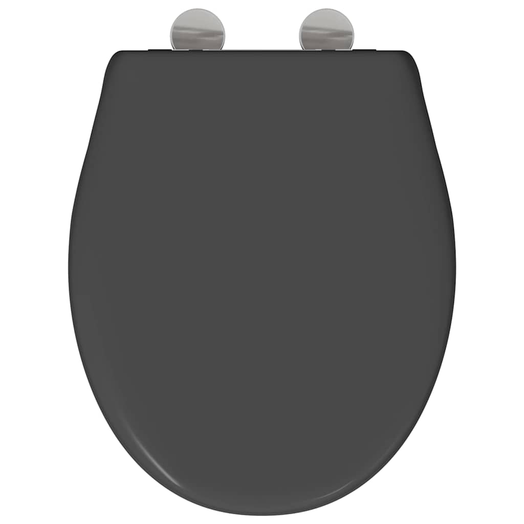 Sedile del WC Antracite 44,5 x 37,3 x 4,3 cm Duroplast