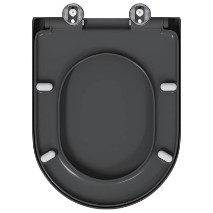 Sedile del WC Antracite 46,2 x 36 x 4,3 cm Duroplast