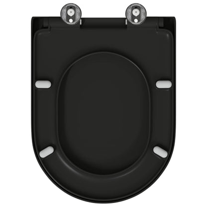 Sedile del WC Nero 49 x 36 x 4 cm Duroplast